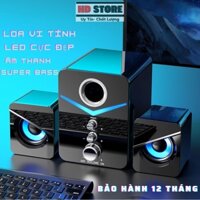 Loa Bluetooth, Loa Máy Tính Để Bàn D221 SUPER BASS Cực Đã, Có LED Cho Laptop, Pc, Điện Thoại
