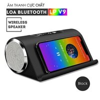 Loa bluetooth LP V9 không dây kiêm giá đỡ điện thoại hỗ trợ usb , thẻ nhớ , jack 3,5 cho máy tính siêu hay
