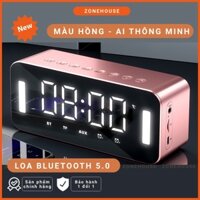 Loa Bluetooth màn hình gương ZH8-NEW, đèn led soi gương, đồng hồ báo thức,đèn ngủ,FM, karaoke, chống ồn, Bass căng