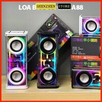 Loa bluetooth mini A88 đèn led nháy theo nhạc , công suất 10W, nghe nhạc hay, âm bass tốt - dc5190
