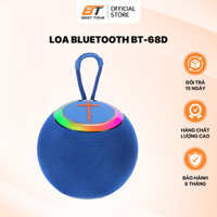 Loa bluetooth mini BT-68D pin khủng, bass mạnh, có đèn led nhấp nháy, nhiều màu