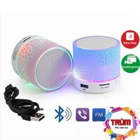 Loa Bluetooth mini cầm tay hiển thị đèn LED nhấp nháy theo nhạc, thời gian sử dụng pin liên tục 5 giờ l Loa mini cầm tay