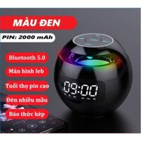 LOA BLUETOOTH MINI CÓ ĐÈN LED HÌNH CẦU EARISE G90S - KIÊM ĐỒNG HỒ BÁO THỨC NHỎ - HÀNG CHÍNH HÃNG - BH 6 THÁNG