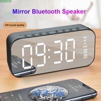 Loa Bluetooth Mini Có Gương Trang Điểm Đồng Hồ Báo Thức Hỗ Trợ Đài FM Loa Siêu Trầm Màn Hình LED Hiển Thị Máy Nghe Nhạc