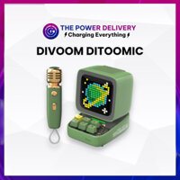 Loa Bluetooth mini Divoom Ditoo Mic công suất 15W kết hợp micro karaoke và màn hình bàn phím, decor, quà tặng, nhỏ gọn