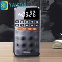 Loa Bluetooth Mini GLENES, Bộ thu vô tuyến bỏ túi vô tuyến di động AM / FM, Đèn pin LED tiện lợi Walkman màu đen Thẻ TF Máy nghe nhạc cắm trại