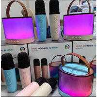 Loa Bluetooth Mini K52 - 2 Micro, Nhỏ Gọn, Micro Chuyển Đổi Giọng Nói, Hát Karaoke Hay có đèn LED nhấp nháy theo nhạc