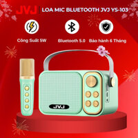 Loa bluetooth mini karaoke kèm mic JVJ YS-103 Không dây, kèm 01 mic hát công suất 5W
