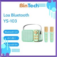 Loa bluetooth mini karaoke kèm mic BINTECH YS 105 Không dây, kèm 01 mic hát công suất 5W - Bảo hành 06 Tháng