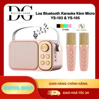 Loa Bluetooth Mini Karaoke Kèm Micro YS-105 - Pin Trâu, Âm thanh vs Bass mạnh mẽ, Bảo Hành 12 Tháng