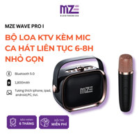 Loa bluetooth mini karaoke MZE Wave Pro I BS01, kèm một micro không dây, thiết kế nhỏ gọn