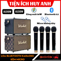 Loa Bluetooth Mini Karaoke Peterhot Kèm Micro A108W và A106W - Âm Thanh Siêu Đỉnh , Bass siêu đã tai