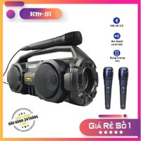 Loa Bluetooth Mini Karaoke Kimiso KM-S1 Giá Rẻ Tặng 2 Mic Bass Căng Hàng Chính Hãng