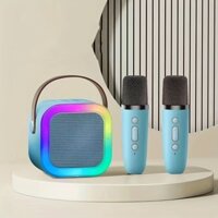 Loa Bluetooth Mini Không Dây K12 Hỗ Trợ nghe Nhạc Hát Karaoke Có kèm 2 Mic Hát - Bass hay ÂM Thanh Trong Trẻo Không Dè