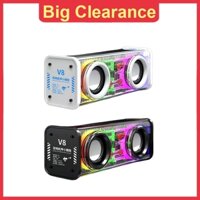 Loa bluetooth mini nghe nhạc V8 âm thanh hay, bass mạnh, pin khoẻ, có đèn led và khe cắm thẻ nhớ