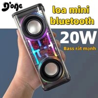 Loa bluetooth mini nghe nhạc V8 âm thanh hay, bass mạnh, pin khoẻ, có đèn led và khe cắm thẻ nhớ