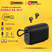 Loa bluetooth mini Remax RB M17 Loa nghe nhạc không dây kèm tai nghe bluetooth pin trâu hỗ trợ thẻ nhớ TF USB cổng AUX