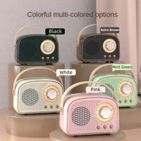 Loa Bluetooth Mini Retro DW21 Máy Nghe Nhạc Cổ Điển Âm Thanh Stereo Loa Siêu Trầm Di Động Trang Trí Loa Nhà Máy Nghe Nhạc