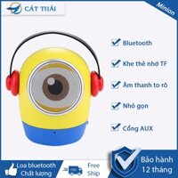 Loa bluetooth minion loa bluetooth mini hoạt hình thiếu nhi hỗ trợ thẻ nhớ AUX,âm thanh bass rung trung thực