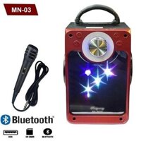 LOA BLUETOOTH MN-03 ( KARAOKE MINI ) TẶNG KÈM MIC DÂY