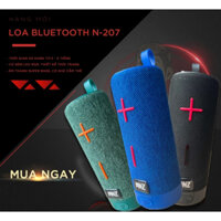 Loa Bluetooth N-207 Thiết Kế Thời Trang, Âm Thanh Super Bass, Đèn LED RGB, Khe Cắm Thẻ Nhớ, Pin Trâu