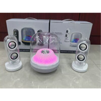 Loa Bluetooth nghe nhạc LP98 , kèm 2 loa máy tính để bàn , âm thanh siêu bass 360 độ, LED viền 360 cực chất - BH 1 năm