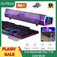 Loa bluetooth Niye V18 LED RGB - Tích hợp micro , Âm thanh hay , bass cực mạnh , có dây / không dây