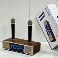 Loa Bluetooth Peterhot A133, Loa Karaoke Kèm 2 Mic Không Dây, Màn Hình LCD Hiển Thị Đồng Hồ, Thiết Kế Bền Đẹp.