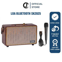 Loa Bluetooth Qixi SK-2025 Âm Thanh Hay Tích Hợp Cổng Micro 6.5 Karaoke Micro Không Dây BH 06 Tháng