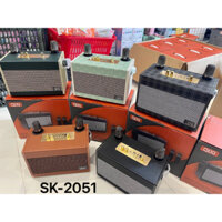 Loa Bluetooth QIXI -SK-2051 kèm 2 micro karaoke công suất 40W