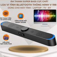 Loa Bluetooth SADA V-198 SUPER BASS 2024 Âm Thanh Vòm 3D Phiên Bản Đặc Biệt Dùng Cho Máy Tính Vi Tính Laptop PC Tivi