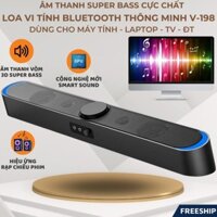 Loa Bluetooth SADA V-198 SUPER BASS 2025 Âm Thanh Vòm 3D Phiên Bản Đặc Biệt Dùng Cho Máy Tính Vi Tính Laptop PC Tivi