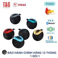 Loa Bluetooth T&G TG623 Stereo Di Động Hình Tròn Không Dây, Âm Bass Mạnh Mẽ Chống Nước 1200mAh - BH 12T