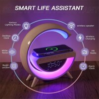 Loa Bluetooth Thông Minh, Sạc Không Dây, tích hợp sạc không dây 15w,Đèn Led Theo Nhạc, Đèn Ngủ, Kết Nối Máy Tính Mẫu Chữ