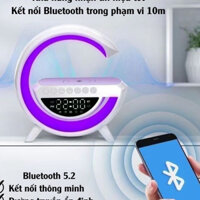 Loa Bluetooth Thông Minh, Sạc Không Dây, tích hợp sạc không dây 15w,Đèn Led Theo Nhạc, Đèn Ngủ, Kết Nối Máy Tính Mẫu Chữ
