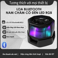 Loa Bluetooth tích hợp nam châm – Đèn LED chuyển động theo nhạc – Loa mini trong suốt có đèn Nghe Nhạc Chống Nước