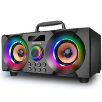 Loa Bluetooth TOPROAD 60W Loa siêu trầm không dây di động Boombox Loa siêu trầm âm thanh nổi Loa tiệc karaoke có đèn hỗ trợ đài FM Màu sắc loa đen