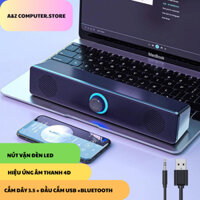 Loa Bluetooth Vi Tính Leerfei E-350T Cắm Dây Có Led , Bass Mạnh Cho Laptop, PC, Điện thoại,Tivi