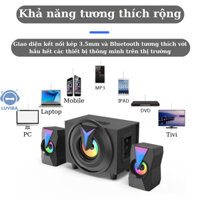Loa bluetooth vi tính Luviba, loa máy tính để bàn K10 bass mạnh mini cây để bàn mini đẹp chất có dây giá rẻ