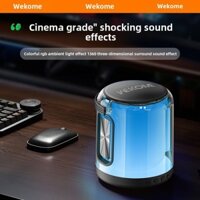 [Loa Bluetooth Vipente không dây chất lượng cao, thiết bị cắm trại cần thiết với đèn nhiều màu sắc, loa subwoofer di động ngoài trời có khe cắm thẻ cho máy tính và laptop]