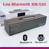 Loa Bluetooth XM 520 Vỏ Gỗ Bass Khoẻ Siêu Hay, Công Suất 20W siêu trầm, Có Giá Đỡ Điện Thoại Tiện Lợi