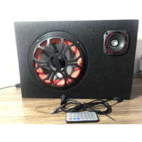 Loa Crown 8 Bluetooth đế vuông - loa nghe nhạc Bass cực mạnh, chất liệu nhựa bọc nỉ cao cấp.