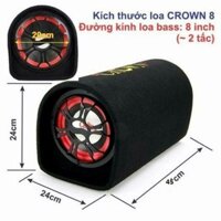 Loa Crown ĐẠI cỡ số 8 Tặng Cáp Kết Nối Điện Thoại mã 114