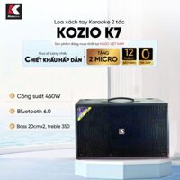 Loa di động 2 tấc đôi KOZIO K-7 là chiếc loa karaoke xách tay có vẻ ngoài đẹp mắt và hiện đại