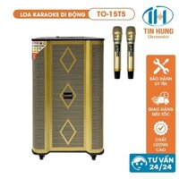 Loa di động bass 4 tấc công suất khủng 1000W, loa kẹo kéo thùng gỗ ORIS TO-15T5 đầy đủ chức năng karaoke chuyên nghiệp