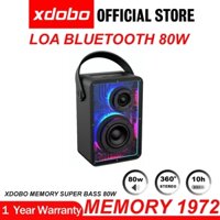 Loa Di Động Bluetooth 5.3 Xdobo Memory 1972 Công suất 80W, Chống Nước IPX5, Hỗ Trợ Thẻ TF, USB, AUX, TWS Kết Nối 2 Loa