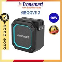 Loa di động Bluetooth 5.3 Tronsmart Groove 2 công suất 10W, chống nước IPX7, Bass Mạnh nâng cấp đèn led nháy theo nhạc