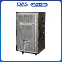 Loa di động Bluetooth Bluzek BZ88G, Loa kéo Bass 40cm thùng gỗ, kèm hai micro không dây, hát trên ứng dụng Cloudkaraoke
