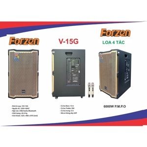 Loa di động Forzen V-15G (4 tấc gỗ Bass 40 - 600W)