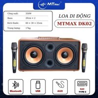 Loa Di Động MTMAX DK02  Công Suất Lớn, Bass Đôi, Kèm 2 Micro Cao Cấp  Âm Thanh Mạnh Mẽ, Sống Động Hàng Chính Hãng